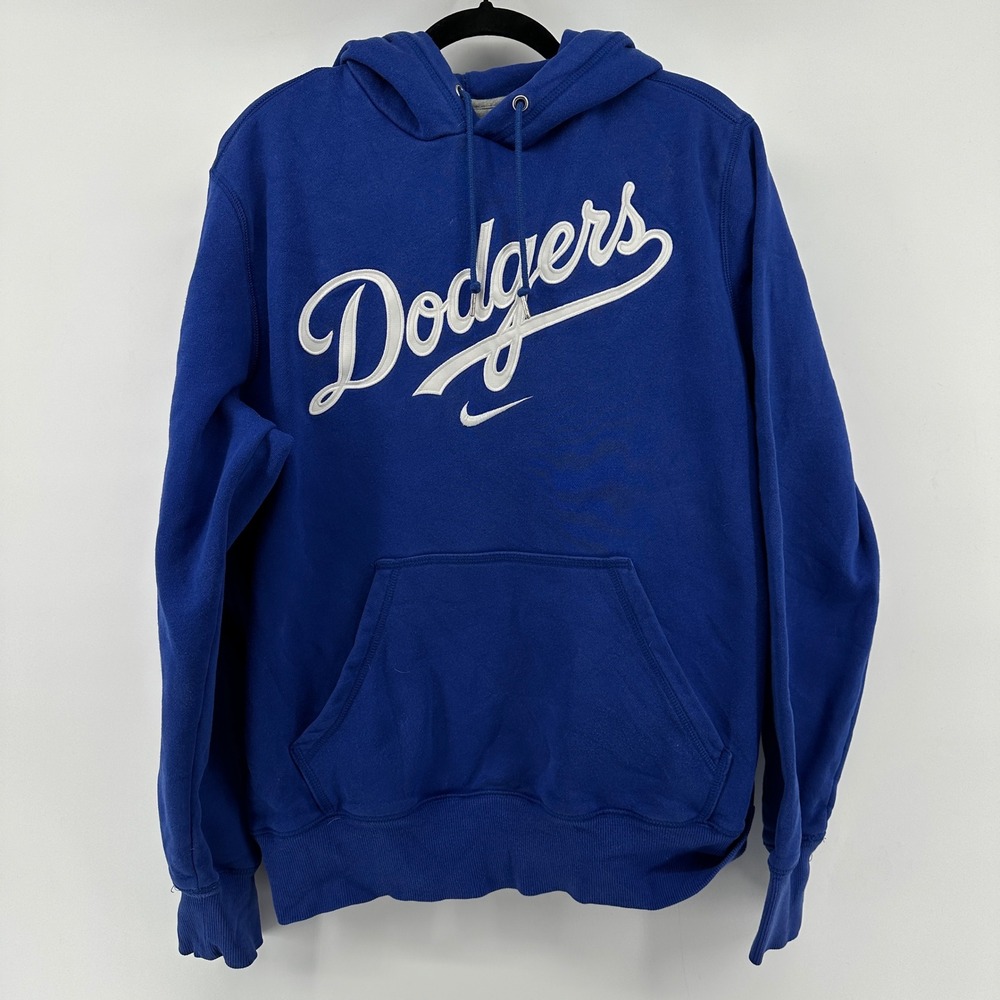 Nike Los Angeles Dodgers MLB Hoodie Mens Medium Blue Embroidered FA14HAB